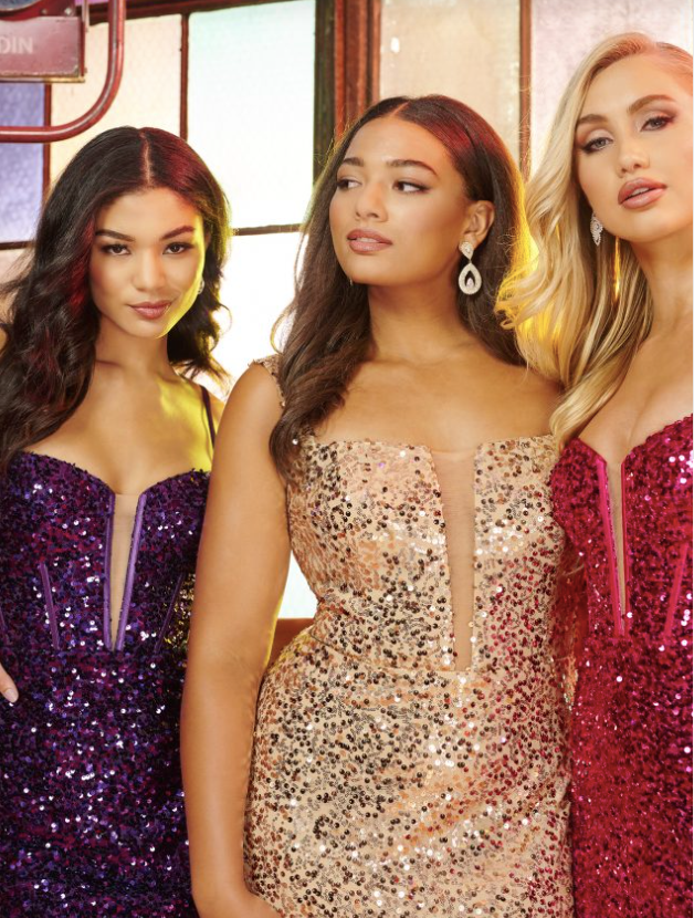 white christmas dresses Emma Short Bodycon Sequin Homecoming Dress main image 1